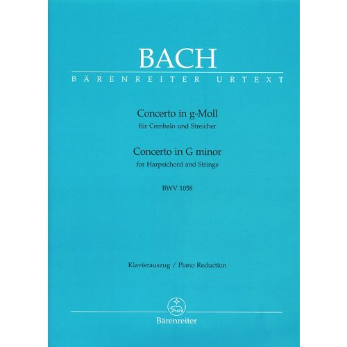 BACH J.S. - CONCERTO N°7 IN G-MOLL FUR CEMBALO UND STREICHER BWV 1058 - CEMBALO