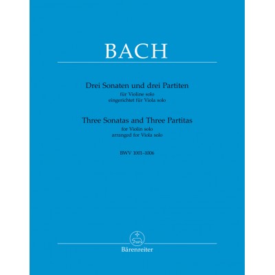 Bach J.S. - 3 Sonates & Partitas BWV 1001-1006 - Alto