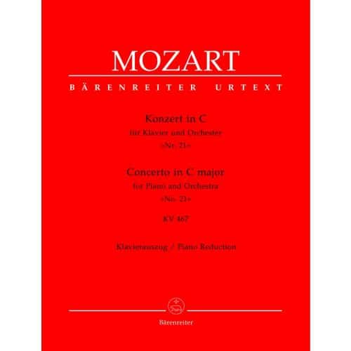 MOZART W.A. - CONCERTO N°21 EN DO MAJEUR POUR PIANO ET ORCHESTRE KV467 - REDUCTION PIANO