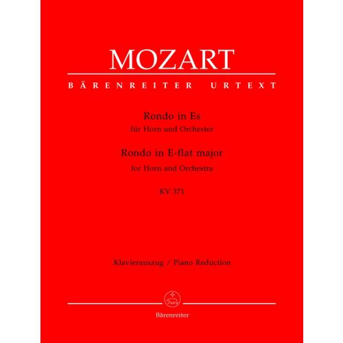 MOZART W.A. - RONDO IN E-FLAT MAJOR FOR HORN AND ORCHESTRA KV 371 - HORN, PIANO