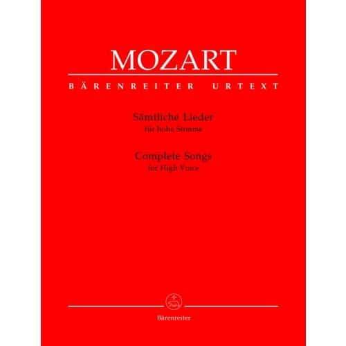 MOZART W.A. - COMPLETE SONGS - HIGH VOICE, PIANO