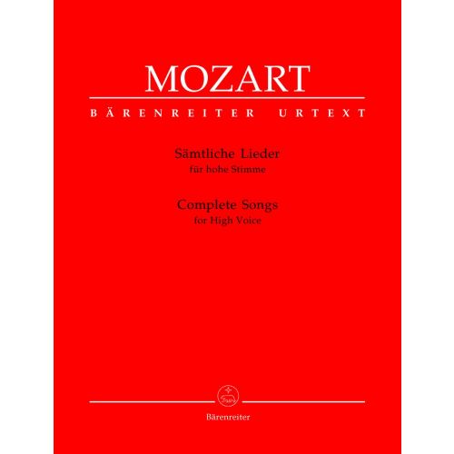 MOZART W.A. - COMPLETE SONGS - HIGH VOICE, PIANO