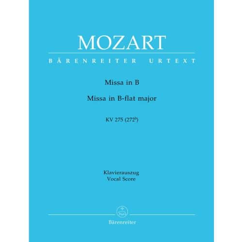 MOZART W.A. - MISSA IN B-FLAT MAJOR KV 275 - KLAVIERAUSZUG