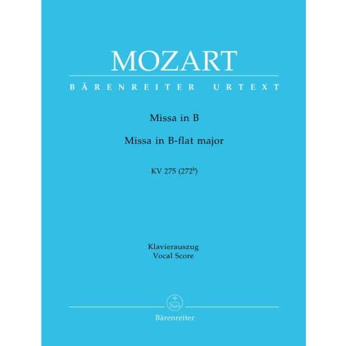 MOZART W.A. - MISSA IN B-FLAT MAJOR KV 275 - VOCAL SCORE