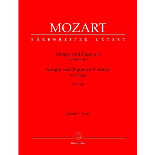 BARENREITER MOZART W.A. - ADAGIO AND FUGUE IN C MINOR FOR STRINGS KV 546