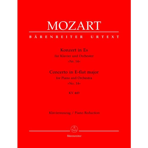 MOZART W.A. - CONCERTO FOR PIANO AND ORCHESTRA N°14 IN E-FLAT MAJOR KV 449 - PIANO