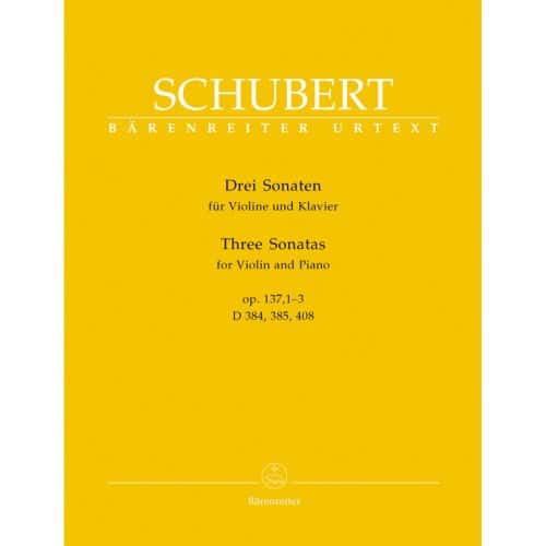 SCHUBERT F. - DREI SONATEN OP.137, 1-3 - VIOLON ET PIANO