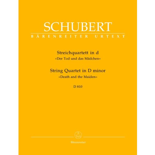 BARENREITER Schubert F. - Quatuor A Cordes "la Jeune Fille et La Mort" En Re Mineur D 810