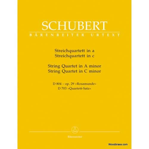 BARENREITER SCHUBERT F. - STRING QUARTET IN A, STRING QUARTET IN C