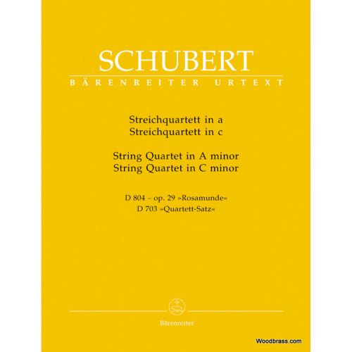 SCHUBERT F. - STRING QUARTET IN A, STRING QUARTET IN C