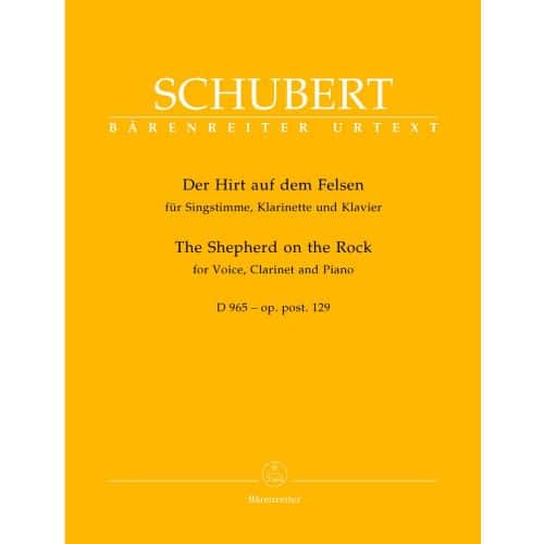 SCHUBERT FRANZ - DER HIRT AUF DEM FELSEN D965 OP. POST. 129 - VOICE, CLARINET, PIANO