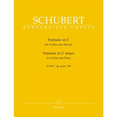 SCHUBERT F. - FANTASIA FOR VIOLIN & PIANO C MAJOR OP. POSTH 159 D 934