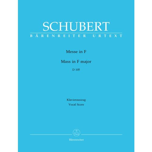 SCHUBERT F. - MASS IN F MAJOR D 105 - VOCAL SCORE