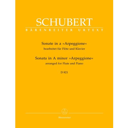 SCHUBERT F. - SONATE ARPEGGIONE EN LA MINEUR D 821 - FLUTE, PIANO