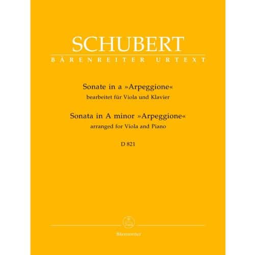 SCHUBERT F. - SONATE ARPEGGIONE EN LA MINEUR D 821 - ALTO, PIAN0