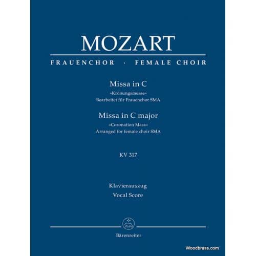  Mozart W.a. - Missa Brevis In C Kronungsmesse - Female Choir Sma - Vocal Score
