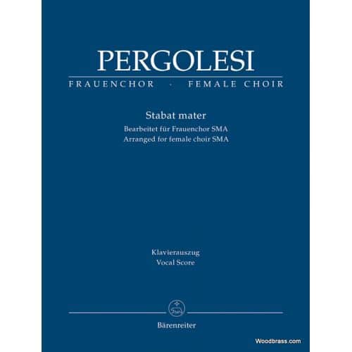 PERGOLESE G.B. - STABAT MATER - FEMALE CHOIR SMA - VOCAL SCORE