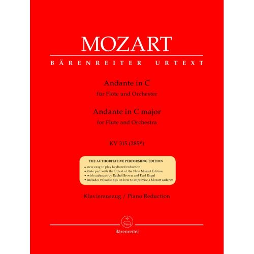 MOZART W.A. - ANDANTE IN C MAJOR KV 315 (285E) - FLUTE, PIANO