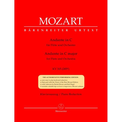 BARENREITER Moz W.A. - Ande En Do Majeur Kv 315 (285E) - Flute, Piano