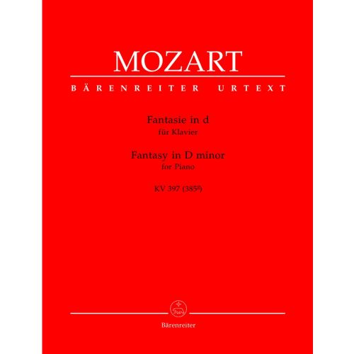 BARENREITER MOZART W.A. - FANTASY IN D MINOR KV 397 (385G) - PIANO