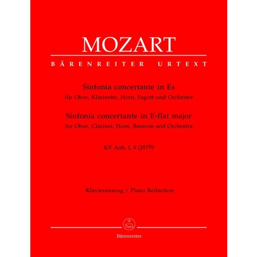 BARENREITER MOZART W.A - SINFONIA CONCERTANTE IN ES KV ANH. I,9 (297B) - OBOE, KLARINETTE, HORN, FAGOTT, KLAVIER
