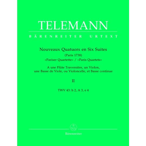 TELEMANN G.P. - NOUVEAUX QUATUORS EN 6 SUITES 