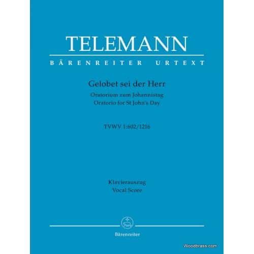 BARENREITER TELEMANN G.P. - GELOBET DEI DER HERR TVWV 1:602/1216 - VOCAL SCORE