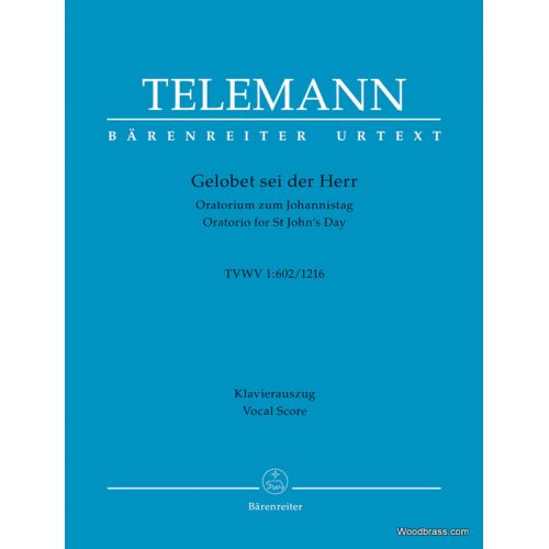 BARENREITER Telemann G.P. - Gelobet Dei Der Herr TVWV 1:602/1216 - Vocal Score