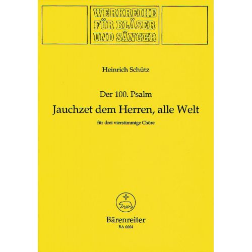 SCHUTZ HEINRICH - JAUCHZET DEM HERRN ALLE WELT, SWV DEEST - BRASS