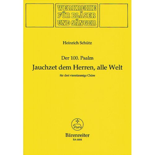 SCHUTZ HEINRICH - JAUCHZET DEM HERRN ALLE WELT, SWV DEEST - BLECHBLASER