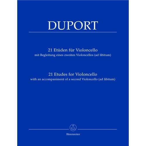 BARENREITER DUPORT JEAN-LOUIS - 21 ETUDES POUR VIOLONCELLE