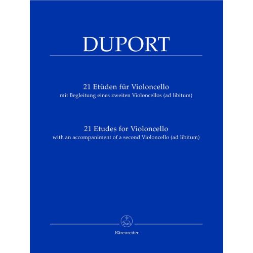 BARENREITER Duport Jean-louis - 21 Etudes Pour Violoncelle