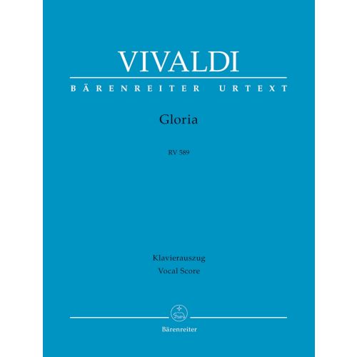 BARENREITER VIVALDI A. - GLORIA RV 589 - REDUCTION PIANO