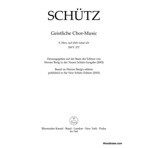 BARENREITER SCHUTZ H. - HERR, AUF DICH TRAUE ICH SWV 377