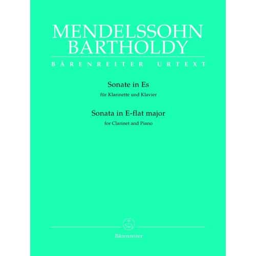 MENDELSSOHN BARTHOLDY F. - SONATE EN MIB MAJEUR - CLARINETTE, PIANO