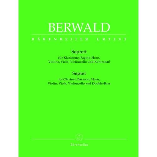 BARENREITER BERWALD FRANZ - SEPTET FOR CLARINET, BASSOON, HORN, VIOLIN, VIOLA, VIOLONCELLO AND DOUBLE-BASS