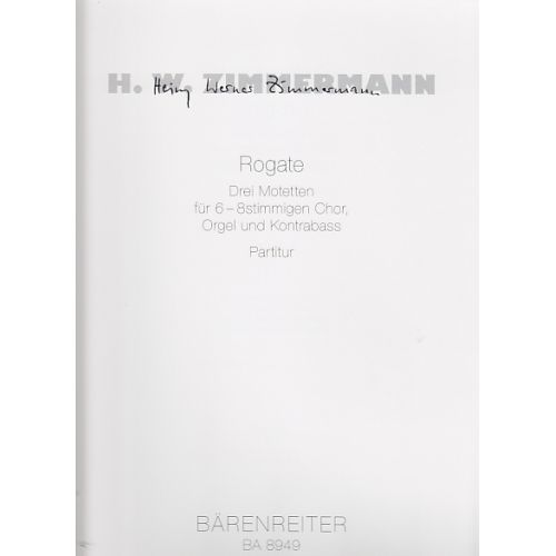 ZIMMERMANN H.W. - ROGATE - SCORE