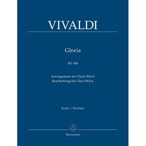 VIVALDI A. - GLORIA RV 589 - SCORE