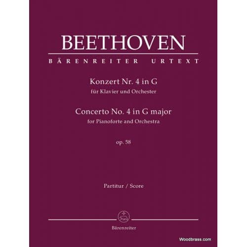 BEETHOVEN L.V. - CONCERTO FOR PIANOFORTE N°4 G MAJOR OP.58 - SCORE