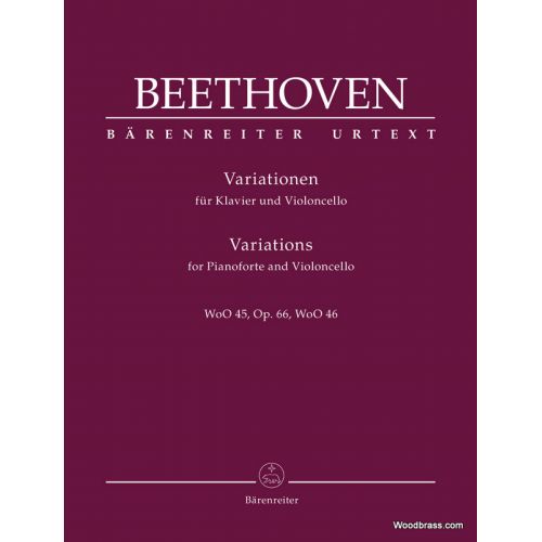 BEETHOVEN - VARIATIONS WoO 45, OP.66, WoO 46 - VIOLONCELLE & PIANO