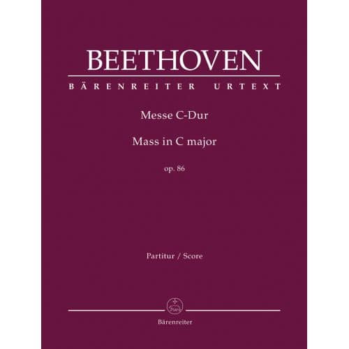 BEETHOVEN L.V. - MASS C MAJOR OP.86 - SCORE