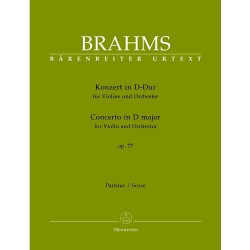BARENREITER BRAHMS JOHANNES - CONCERTO POUR VIOLON RE MAJEUR OP. 77 - VIOLON ET ORCHESTRE