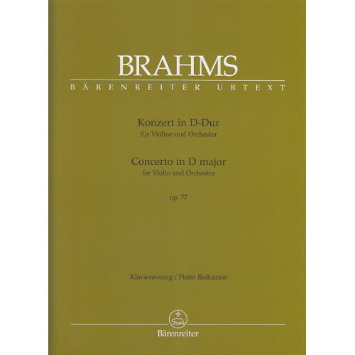 BRAHMS J. - KONZERT IN D-DUR OP. 77 - VIOLON, PIANO 
