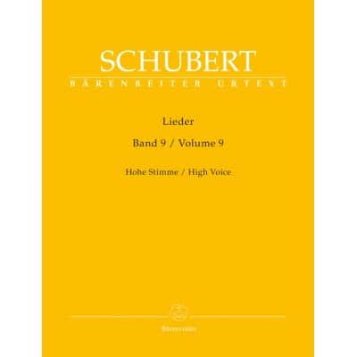 SCHUBERT FRANZ - LIEDER VOL.9 - VOIX HAUTE & PIANO