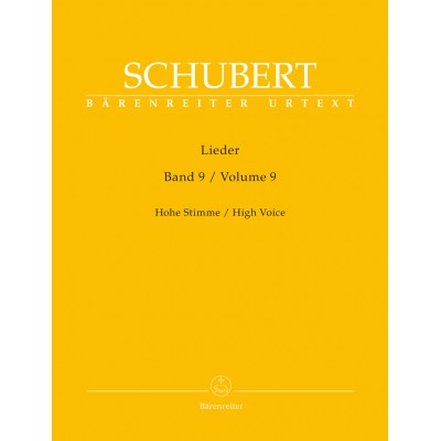 SCHUBERT FRANZ - LIEDER VOL.9 - VOIX HAUTE & PIANO