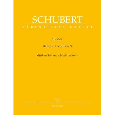 SCHUBERT FRANZ - LIEDER VOL.9 - VOIX MOYENNE & PIANO