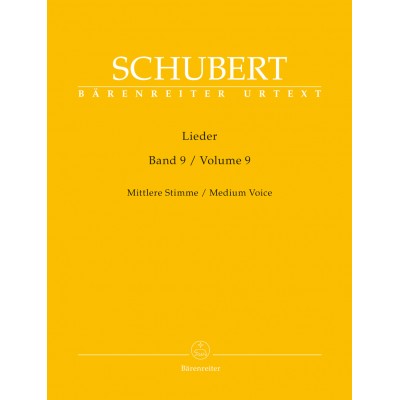 BARENREITER SCHUBERT FRANZ - LIEDER VOL.9 - VOIX MOYENNE & PIANO