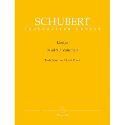 SCHUBERT FRANZ - LIEDER VOL.9 - VOIX BASSE & PIANO