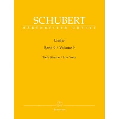 BARENREITER SCHUBERT FRANZ - LIEDER VOL.9 - VOIX BASSE & PIANO