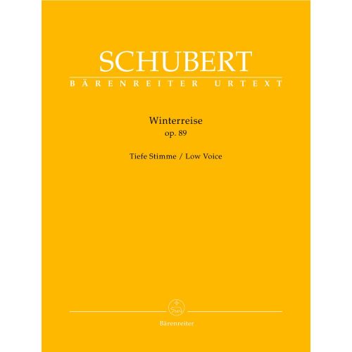 BARENREITER SCHUBERT F. - WINTERREISE OP.89 D 911 - LOW VOICE, PIANO